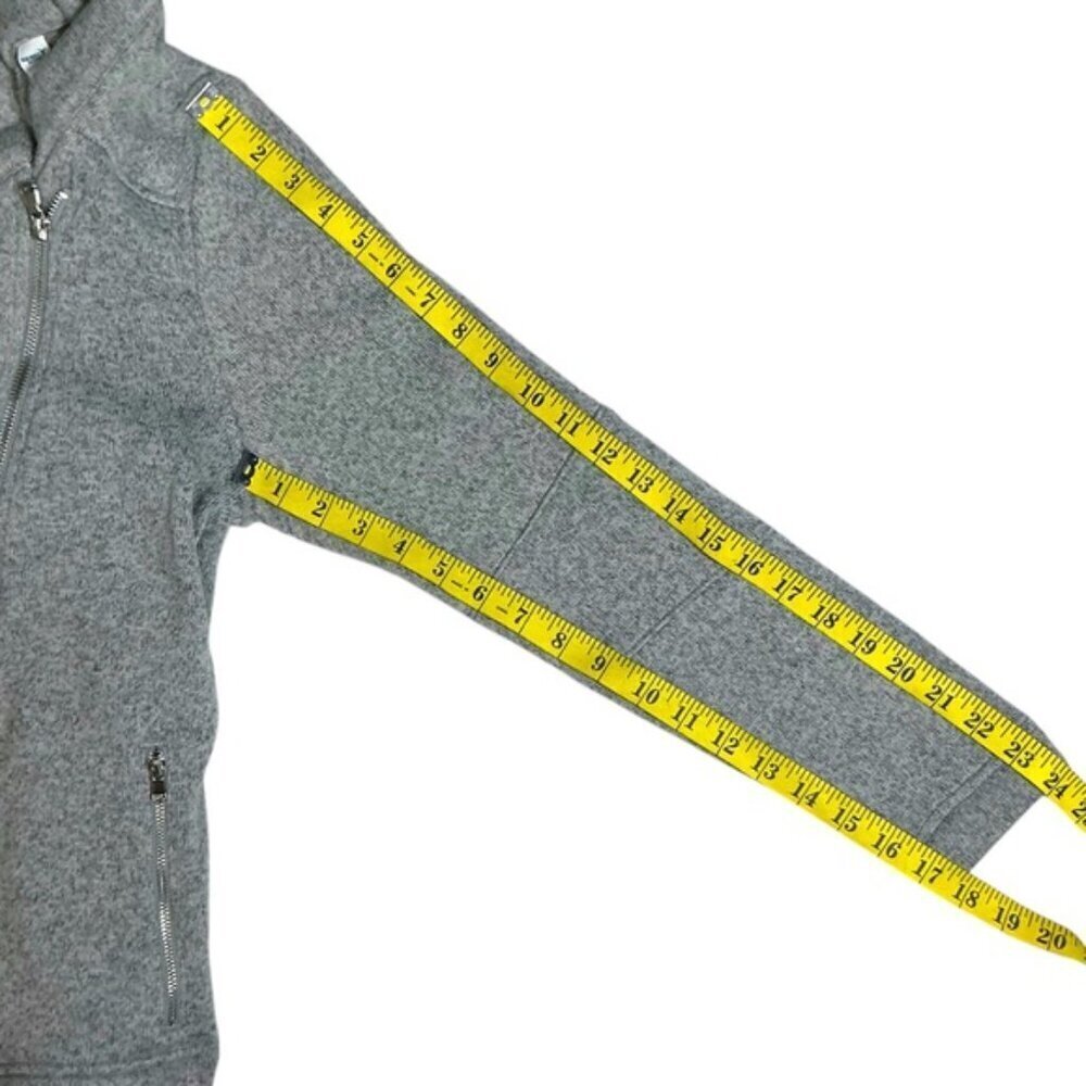 Go Warm Moto Jacket Women Heather Gray Asymmetrical Metal Zip Pockets Zip Up M - Picture 6 of 16